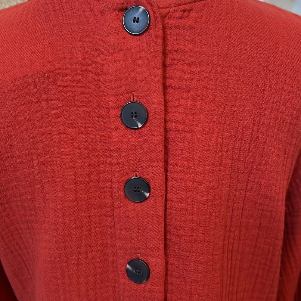 Madewell LightSpun Button Back Peplum Top Size XS - Picture 9 of 11